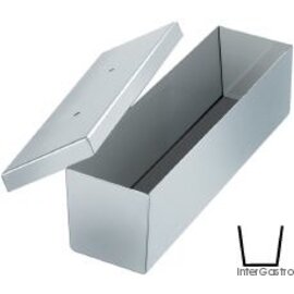pate mould with lid stainless steel 18/10 rectangular L 300 mm  W 80 mm  H 70 mm product photo