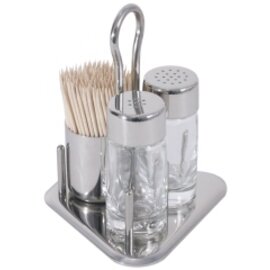 cruet • salt|pepper|toothpicks glass stainless steel H 140 mm product photo