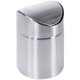 table bin stainless steel swing lid matt Ø 90 mm  H 130 mm product photo