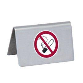 Non-smoking sign • no smoking sign • stainless steel L 65 mm H 40 mm product photo