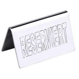 Reserved sign • Reserviert (reserved) • stainless steel | numbers embossed L 65 mm H 40 mm product photo