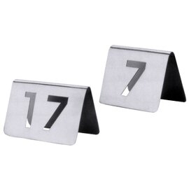 table number sign • numbers from 1 to 12 • stainless steel L 65 mm L 75 mm H 55 mm product photo