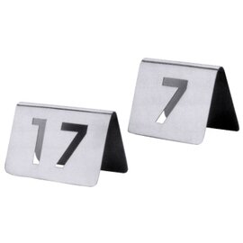 table number sign • number between 1 and 99 • stainless steel | punched out numbers L 65 mm L 75 mm H 55 mm product photo