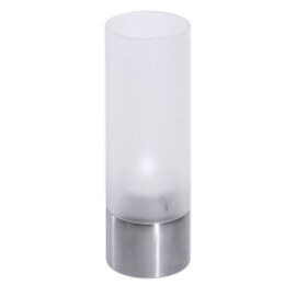 Candlestick | wind light 1-flame glass stainless steel matt satined  Ø 50 mm  H 155 mm product photo
