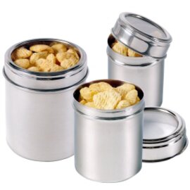 storage container stainless steel 0.5 ltr with lid  Ø 80 mm  H 110 mm product photo