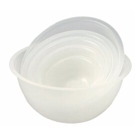 mixing bowl 1 ltr plastic transparent white  Ø 160 mm  H 80 mm product photo