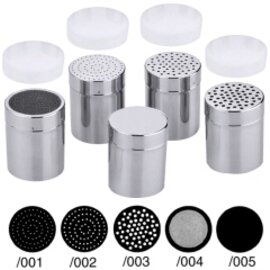 shaker 300 ml plastic stainless steel  Ø 70 mm  H 95 mm  • hole Ø 1 mm product photo