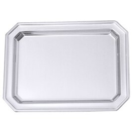plate stainless steel shiny octagonal 510 mm  x 390 mm  H 24 mm product photo