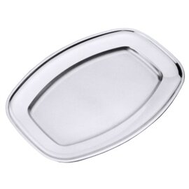 roast meat plate stainless steel beaded rim  L 370 mm  B 260 mm  H 20 mm product photo
