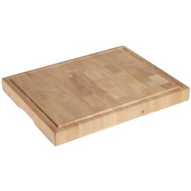 wooden cutting block beech with juice rim with recessed grip | 530 mm  x 325 mm  H 60 mm product photo
