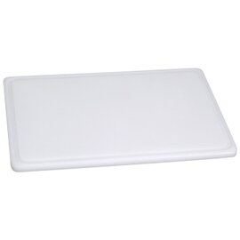 cutting board polyethylene  • white with juice rim | 600 mm  x 400 mm product photo