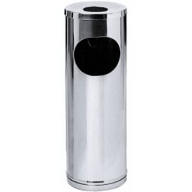 stand ashtray | waste paper bin with windproof lid stainless steel shiny floor model  Ø 200 mm  H 580 mm product photo