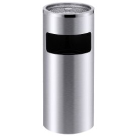 stand ashtray | waste paper bin stainless steel matt floor model  Ø 250 mm  H 610 mm product photo