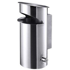 wall mounted ashtray stainless steel for wall mounting  Ø 130 mm  H 280 mm product photo