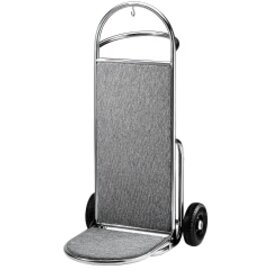 luggage cart stainless steel grey | wheel Ø 200 mm  H 1200 mm product photo