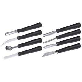 Carving Set 8 pieces with roll-up bag blade length 5 cm  L 14 cm product photo