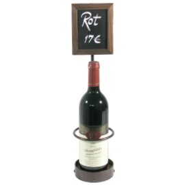 wine bottle holder metal wood plastic copper coloured | 1 shelf  H 450 mm product photo