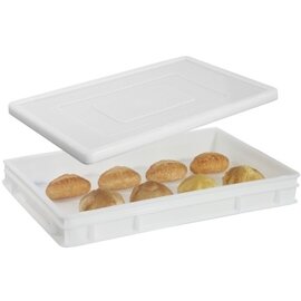 Pizzateigbehälter weiß Euro-Box Eurobox Aufbewahrungsbox 60 x 40 x 7 Gastlando 