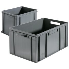 Transport container | storage containers  • grey | 600 mm  x 400 mm  H 420 mm product photo