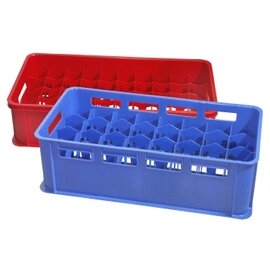glass crate blue 740 x 380 mm  H 230 mm | 32 compartments max Ø 86 mm  H 205 mm product photo
