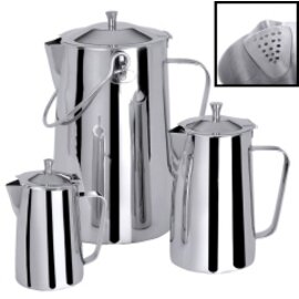 tea pot stainless steel 18/10 with lid hygienically blunt handles 300 ml H 100 mm product photo