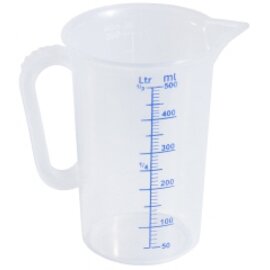 measuring beaker polypropylene graduated up to 500 ml  Ø 90 mm  H 135 mm product photo