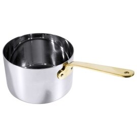 casserole MINI COOKWARE 750 ml stainless steel brass 1.2 mm  Ø 120 mm  H 75 mm  | riveted brass handle product photo