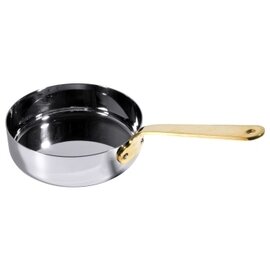 mini frying pan MINI COOKWARE  • stainless steel 1.2 mm 350 ml  Ø 120 mm  H 35 mm | long brass handle product photo