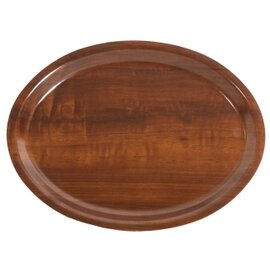 tray wood walnut coloured melamine coated | oval 230 mm  x 160 mm product photo