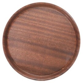 beer glass carrier wood mahogany brown melamine coated | round  Ø 330 mm  | non-slip product photo