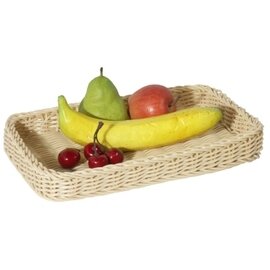 basket flat plastic natural-coloured 300 mm  x 200 mm  H 40 mm product photo