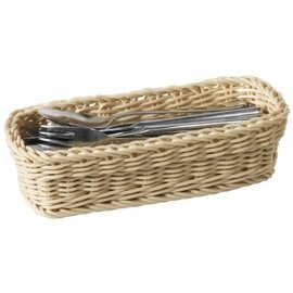 cutlery basket plastic beige 280 mm  x 120 mm  H 70 mm product photo