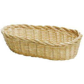 baguette basket wicker natural-coloured oval 300 mm  x 150 mm  H 85 mm product photo