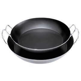 paella pan  • iron black 1.5 mm  Ø 340 mm  H 50 mm | 2 raised handles product photo