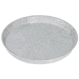 Tray, round, Ø 32 cm, H 3,5 cm, ganit gray, glass fiber reinforced polyester, non-slip surface, impact-resistant and unbreakable, dishwasher safe, acid, alkali and UV resistant, stackable product photo
