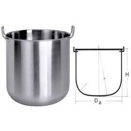 mixing machine bowl 10 ltr stainless steel  Ø 265 mm  H 200 mm product photo