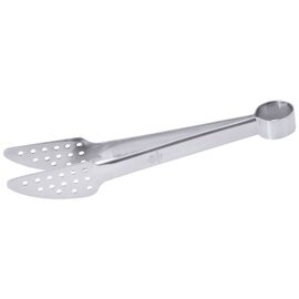 hamburger tongs stainless steel 18/0 perforated shiny  L 225 mm product photo