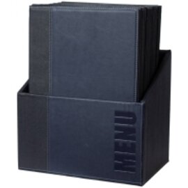 menu folders  • box|20 folders A4 blue with imprint MENU  L 340 mm  B 240 mm product photo
