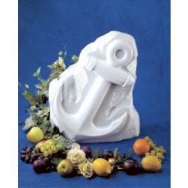 Ice sculpture form &quot;Anchor&quot;, reusable white polyethylene, reinforced with orange colored special resin, height 56 ??cm product photo