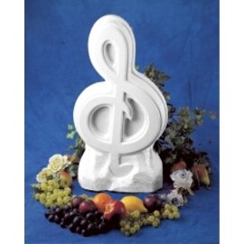 Ice sculpture shape &quot;Violinschlüssel&quot;, reusable shape made of white polyethylene, externally reinforced with orange-colored special resin, height 67 cm product photo
