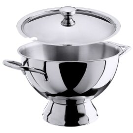 soup tureen with lid 3500 ml stainless steel round shiny Ø 240 mm H 155 mm product photo
