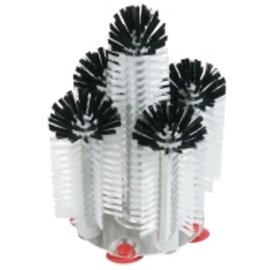 glass brushes 5 brushes|suction plate  | bristles made of nylon  Ø 70 mm (5x)  L 150 mm  H 240 mm product photo