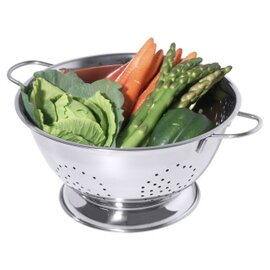 colander deep 3.0 ltr stainless steel | perforated bottom and sides | Ø 210 mm  H 140 mm product photo