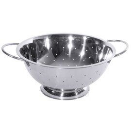 colander flat 1.7 ltr stainless steel | perforated bottom and sides | Ø 210 mm  H 95 mm product photo