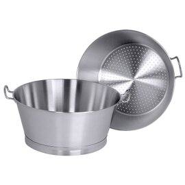 grease strainer 16 ltr stainless steel | perforated bottom | Ø 380 mm  H 180 mm product photo