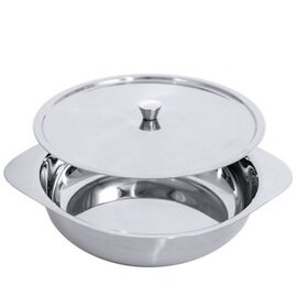 side dish bowl 250 ml stainless steel round Ø 120 mm H 35 mm with handle product photo