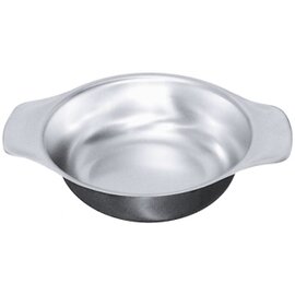 side dish bowl 300 ml stainless steel round Ø 120 mm H 40 mm with handle product photo