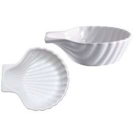 seashell bowl ceramics white Ø 140 mm  H 40 mm product photo