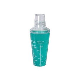 cobbler cocktail shaker turquoise three-piece with graduated scale | effective volume 500 ml product photo