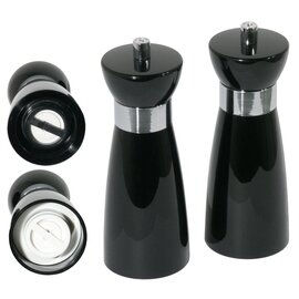 pepper mill plastic black • grinder made of ceramics  H 165 mm product photo